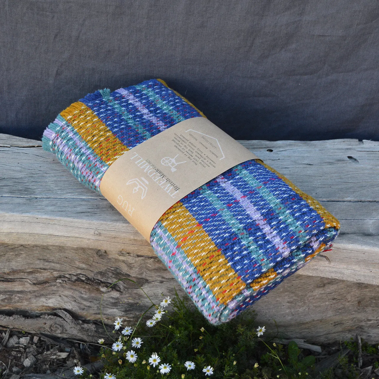 100% Random Recycled Wool Blanket/Rug - Medium (150x120cm)
