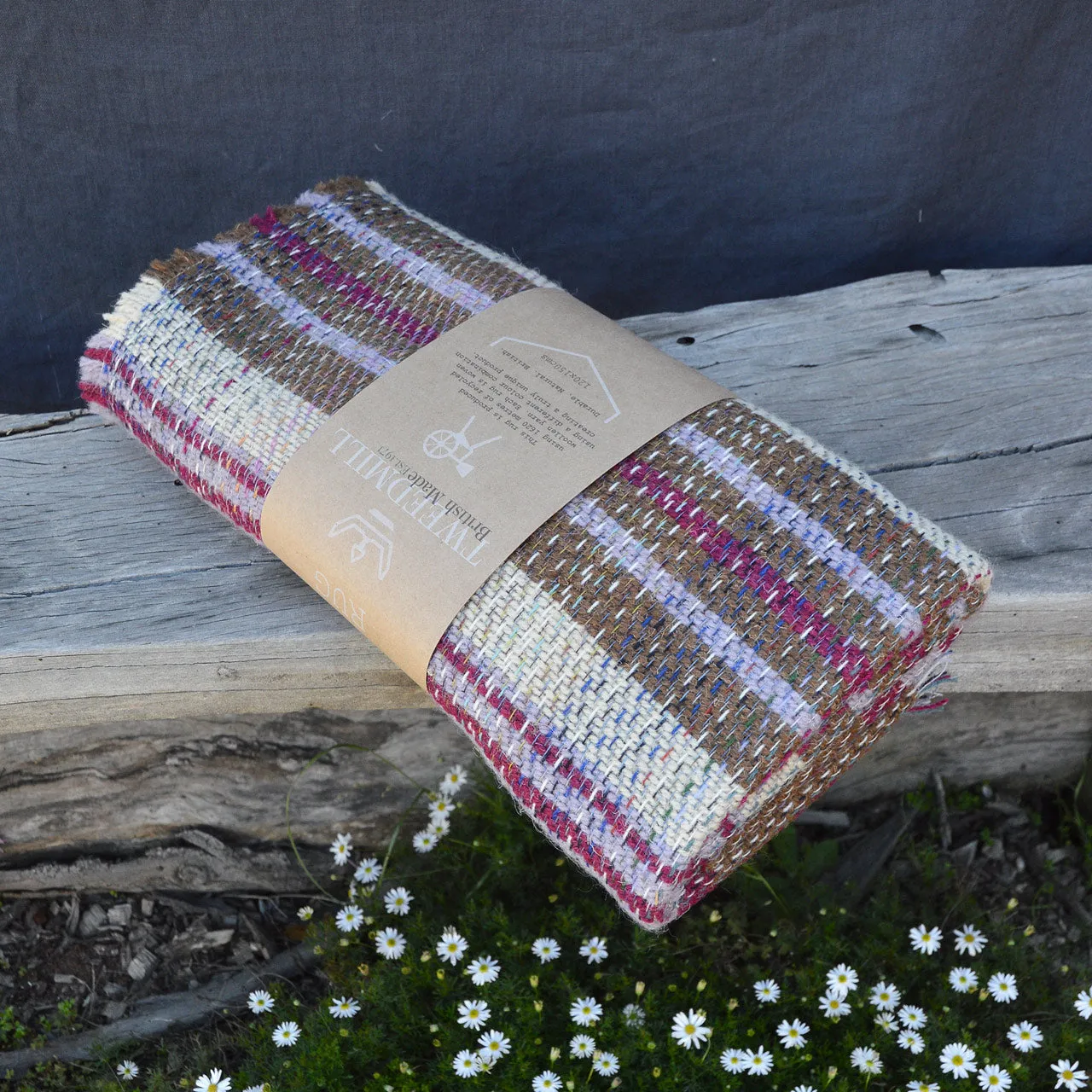 100% Random Recycled Wool Blanket/Rug - Medium (150x120cm)