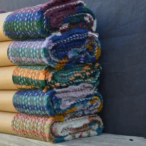 100% Random Recycled Wool Blanket/Rug - Medium (150x120cm)