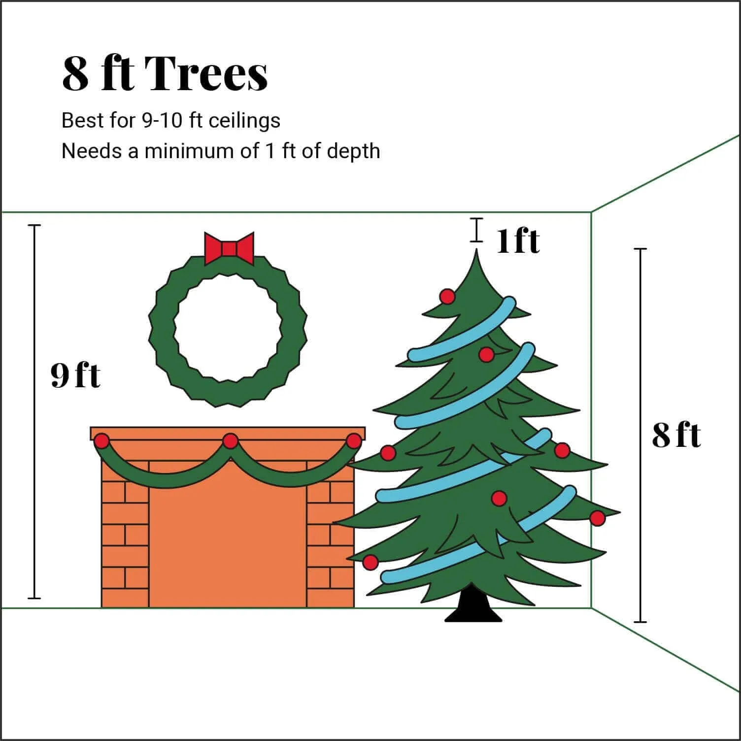 8' Hancock Spruce Artificial Christmas Tree Unlit