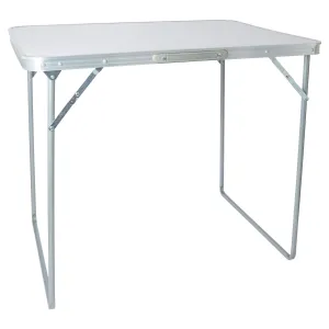 80cm x 60cm Folding Metal Camping Table - By Harbour Housewares