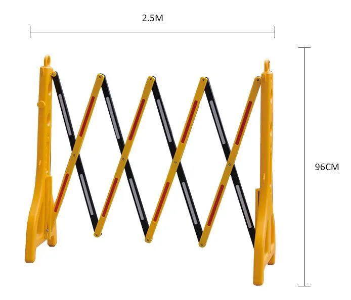 Aiko Yellow & Black 2.5m Plastic Portable Expandable Barricade | Model : GATE-7610