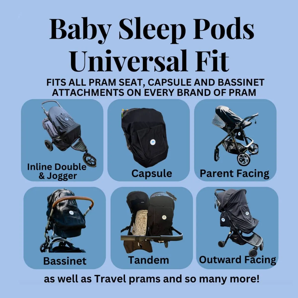 Baby Sleep Pods Universal Blackout Pram Sleep Aid