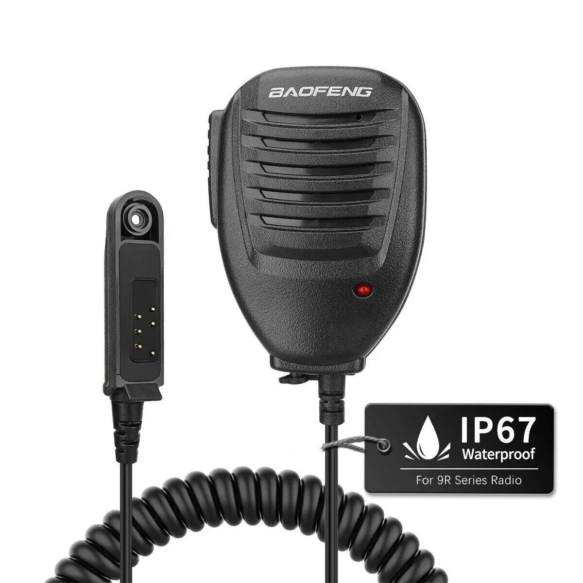 Baofeng Walkie Talkie UV 9R Plus Speaker Microphone 2 Way Radio Waterproof PTT Speaker Mic for UV9R Plus Pro BF A58 BF 9700