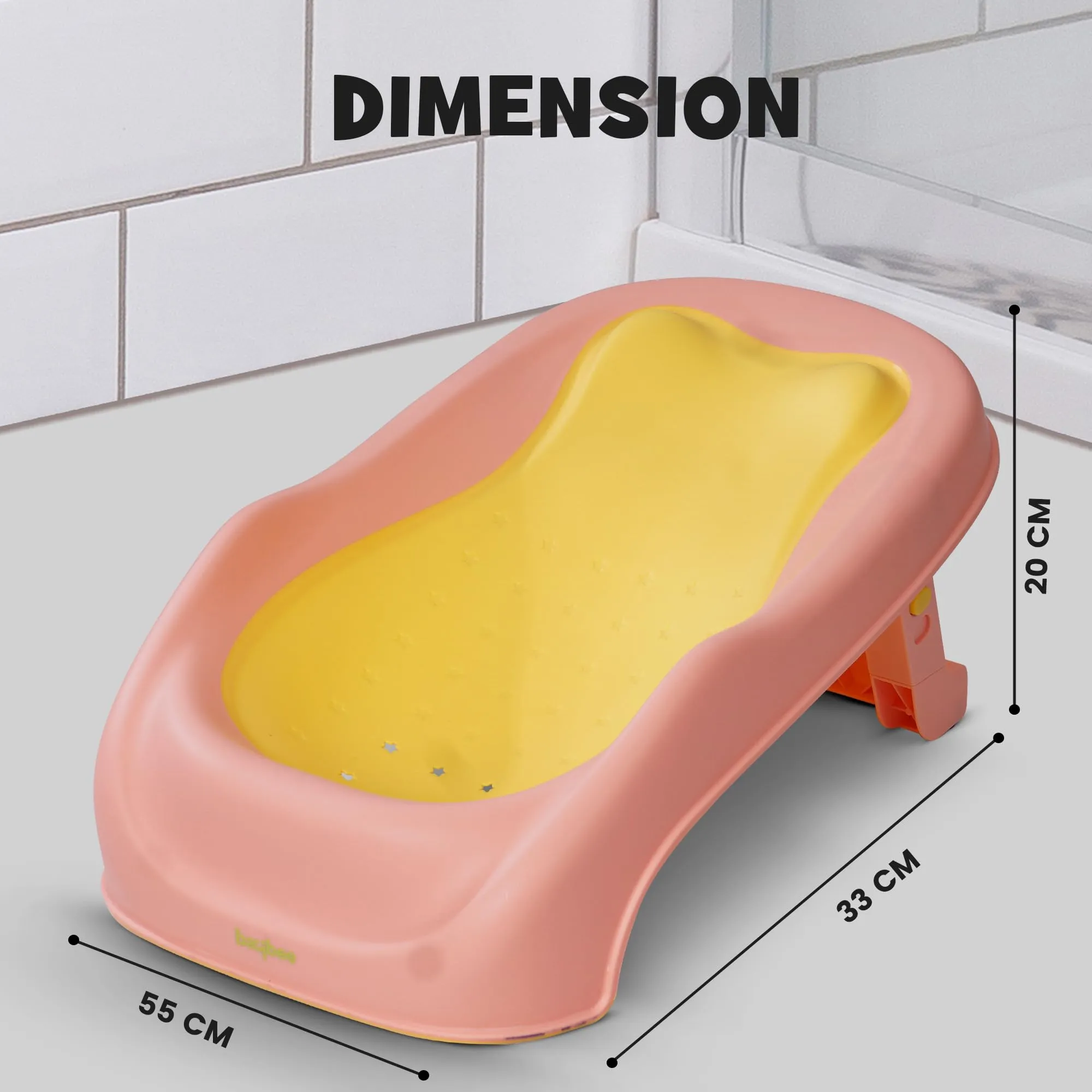 Baybee Foldable Baby Bather for Baby, Newborn Baby Bath Chair Seat with 2 Position Recline