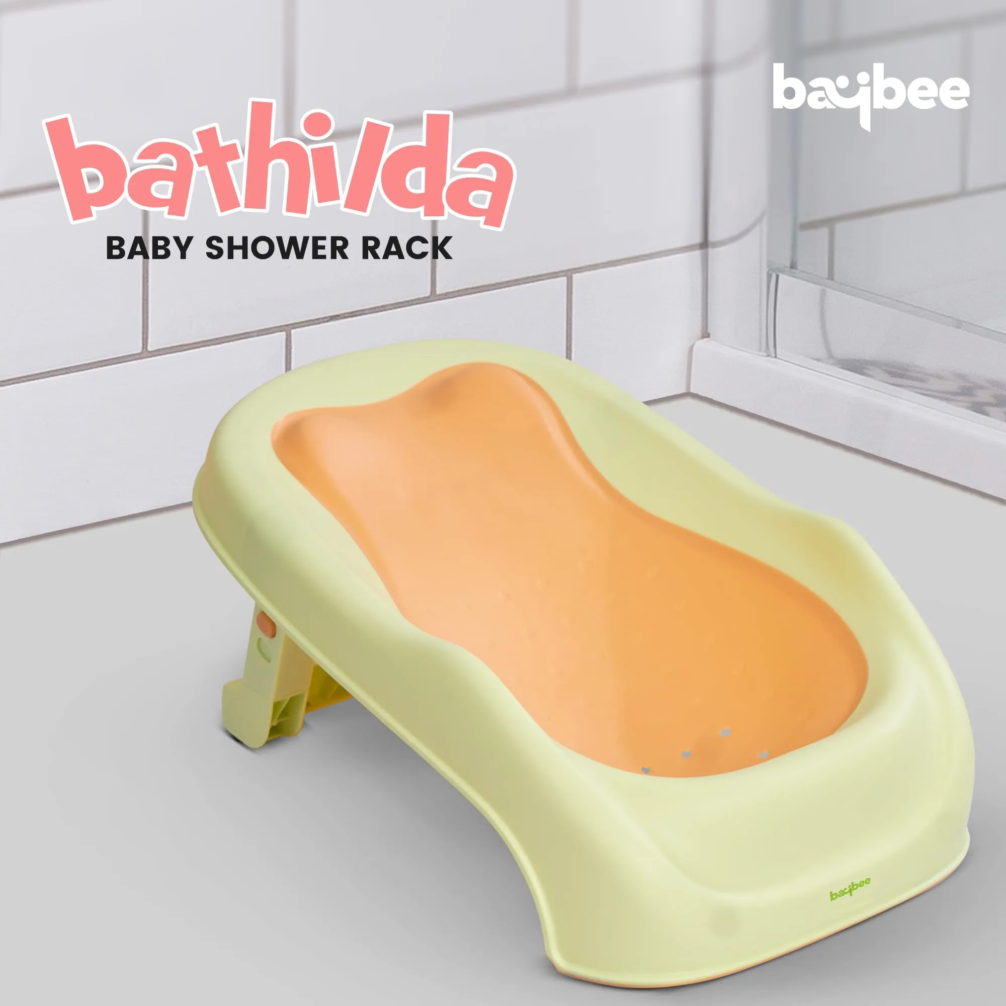 Baybee Foldable Baby Bather for Baby, Newborn Baby Bath Chair Seat with 2 Position Recline