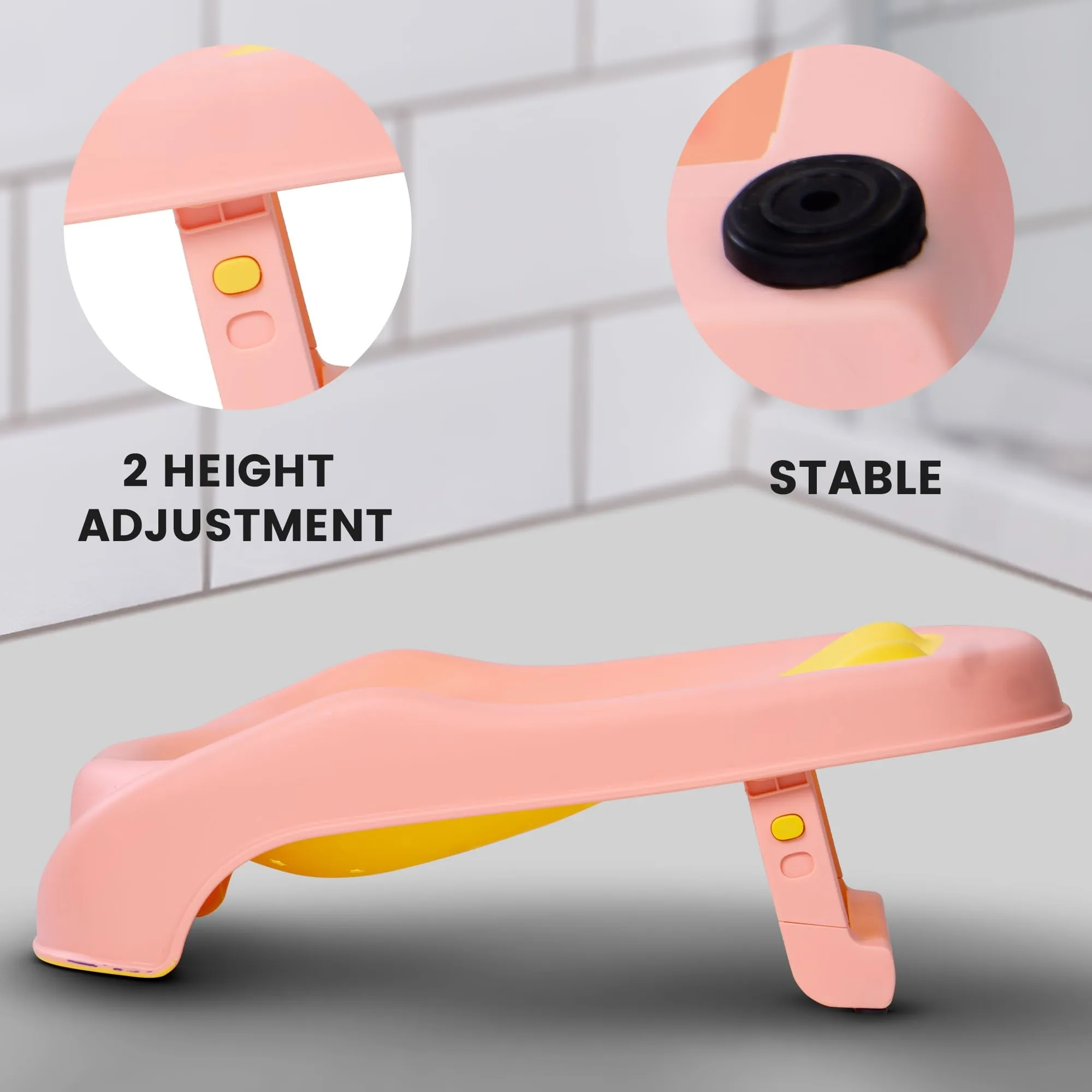Baybee Foldable Baby Bather for Baby, Newborn Baby Bath Chair Seat with 2 Position Recline