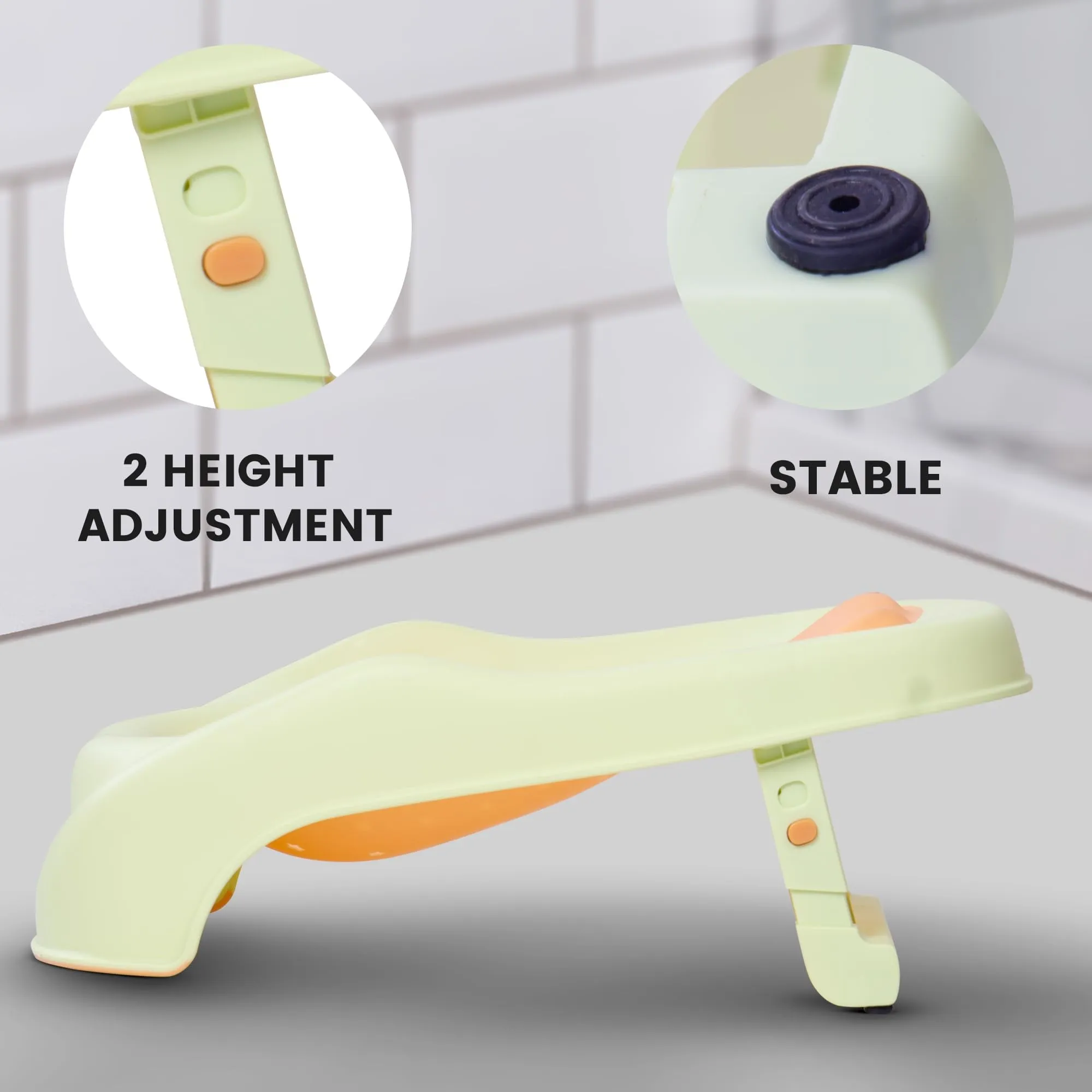Baybee Foldable Baby Bather for Baby, Newborn Baby Bath Chair Seat with 2 Position Recline