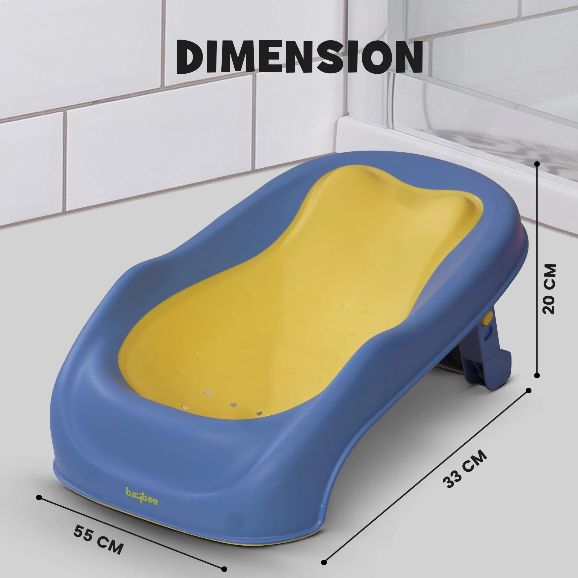Baybee Foldable Baby Bather for Baby, Newborn Baby Bath Chair Seat with 2 Position Recline