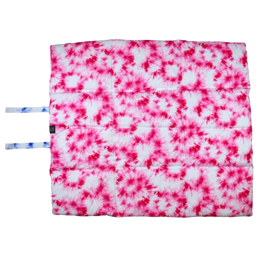 Big & Little Dogs - On The Go Pet Mat - Blue & Pink Tie Dye