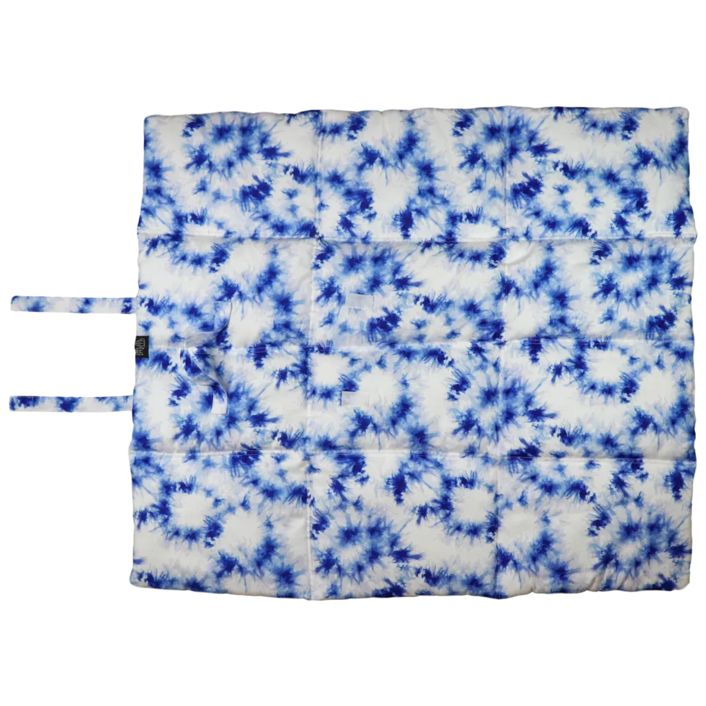 Big & Little Dogs - On The Go Pet Mat - Blue & Pink Tie Dye