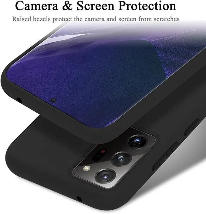 Black Gel Case Tough Shockproof Case Gel Cover for Samsung Galaxy Note 20