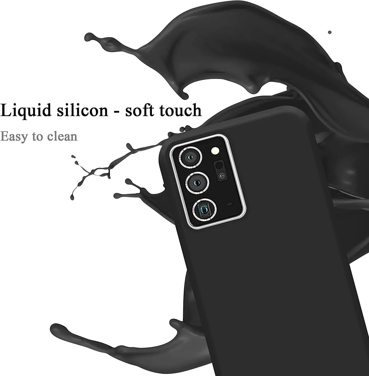 Black Gel Case Tough Shockproof Case Gel Cover for Samsung Galaxy Note 20