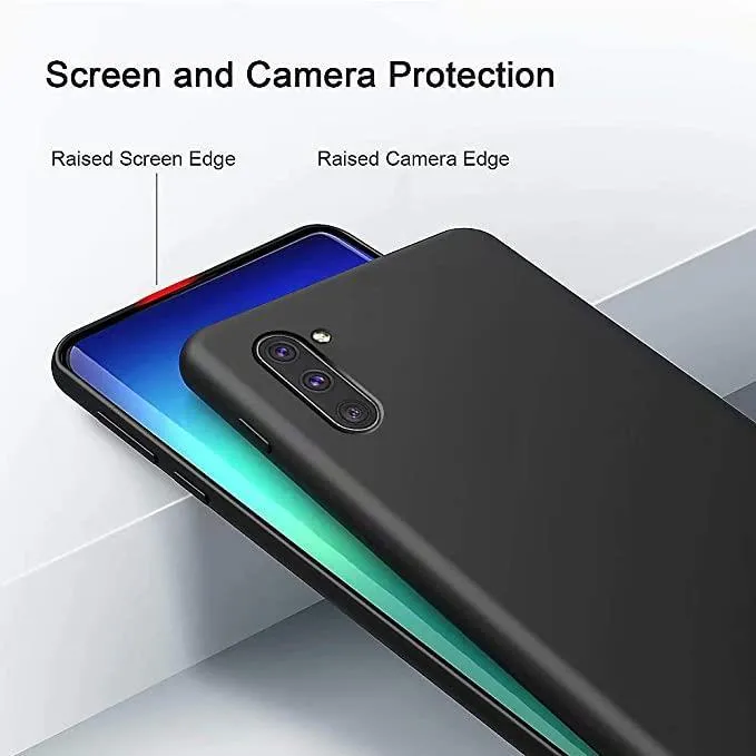 Black Gel Case Tough Shockproof Phone Case Gel Cover for Samsung Galaxy Note 10