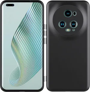 Black Gel Case Tough Shockproof Phone Case Gel Cover Skin for Honor Magic5 Pro
