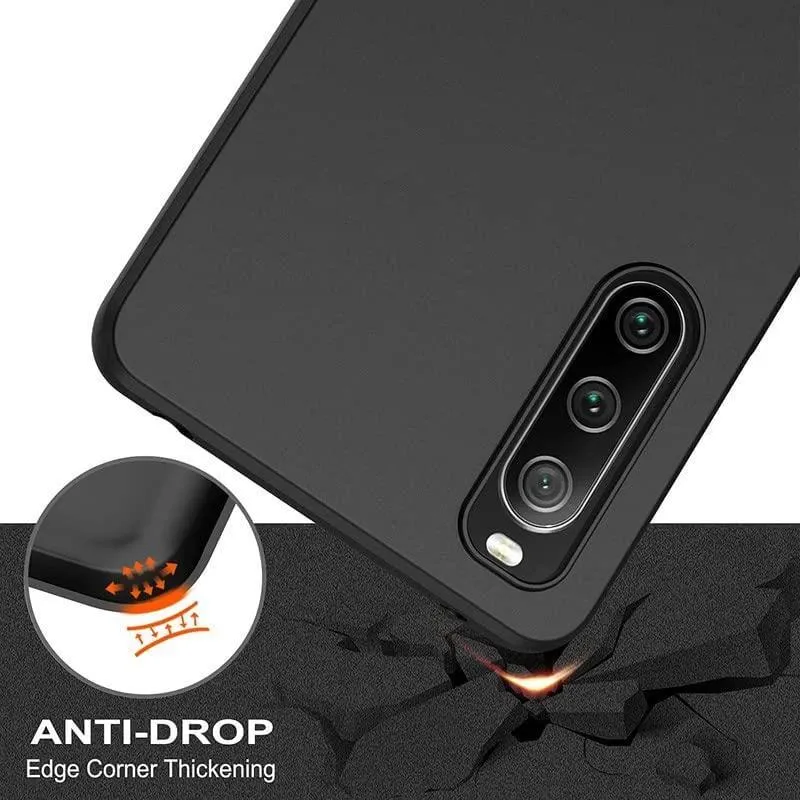 Black Gel Case Tough Shockproof Phone Case Gel Cover Skin for Honor X7a