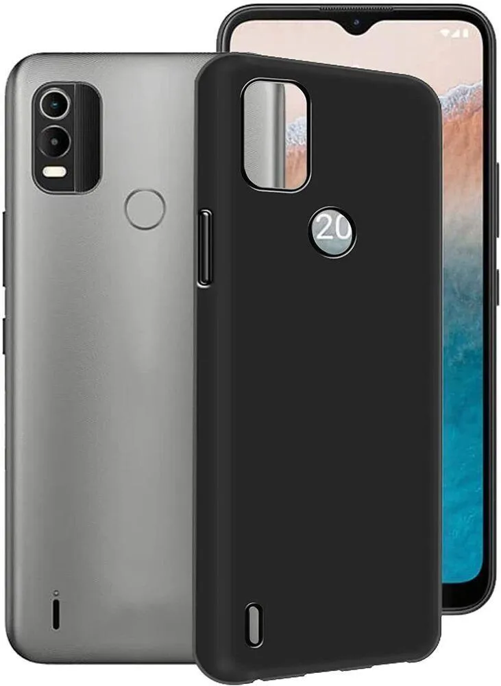 Black Gel Case Tough Shockproof Phone Case Gel Cover Skin for Nokia C21 Plus