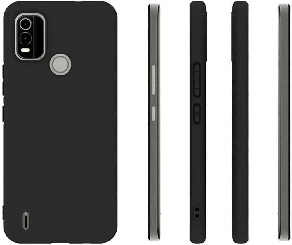 Black Gel Case Tough Shockproof Phone Case Gel Cover Skin for Nokia C21 Plus
