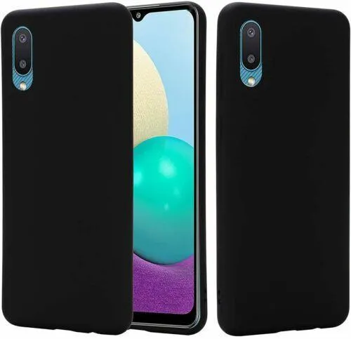 Black Gel Case Tough Shockproof Phone Case Gel Cover Skin for Samsung Galaxy A02