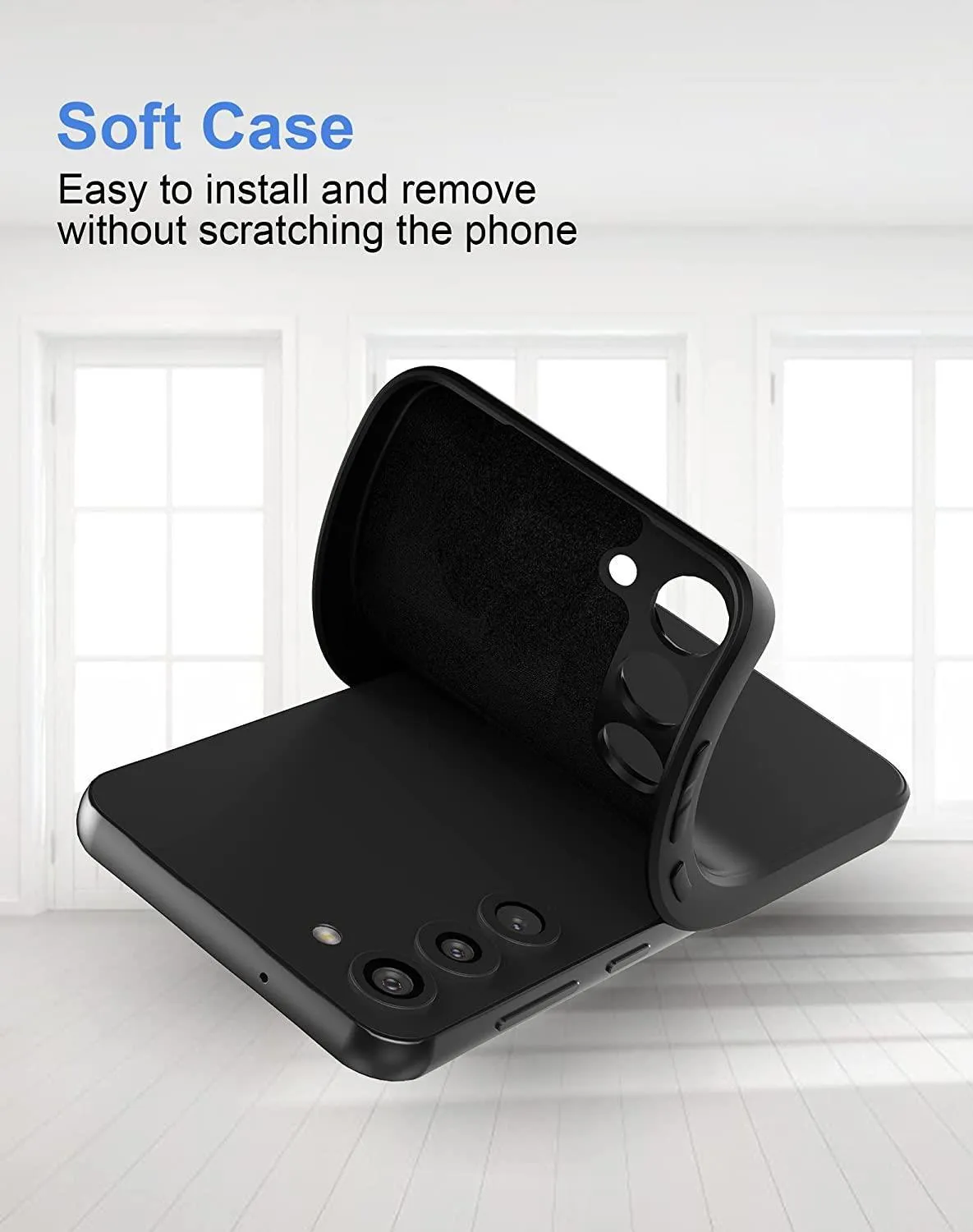Black Gel Case Tough Shockproof Phone Case Gel Cover Skin for Samsung Galaxy S23