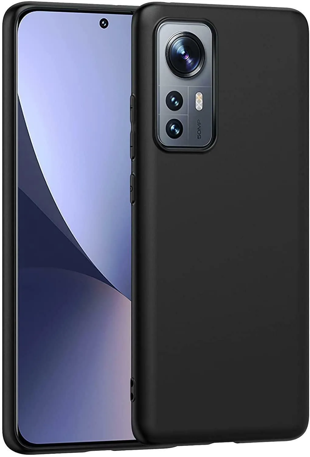 Black Gel Case Tough Shockproof Phone Case Gel Cover Skin for Xiaomi 12 PRO