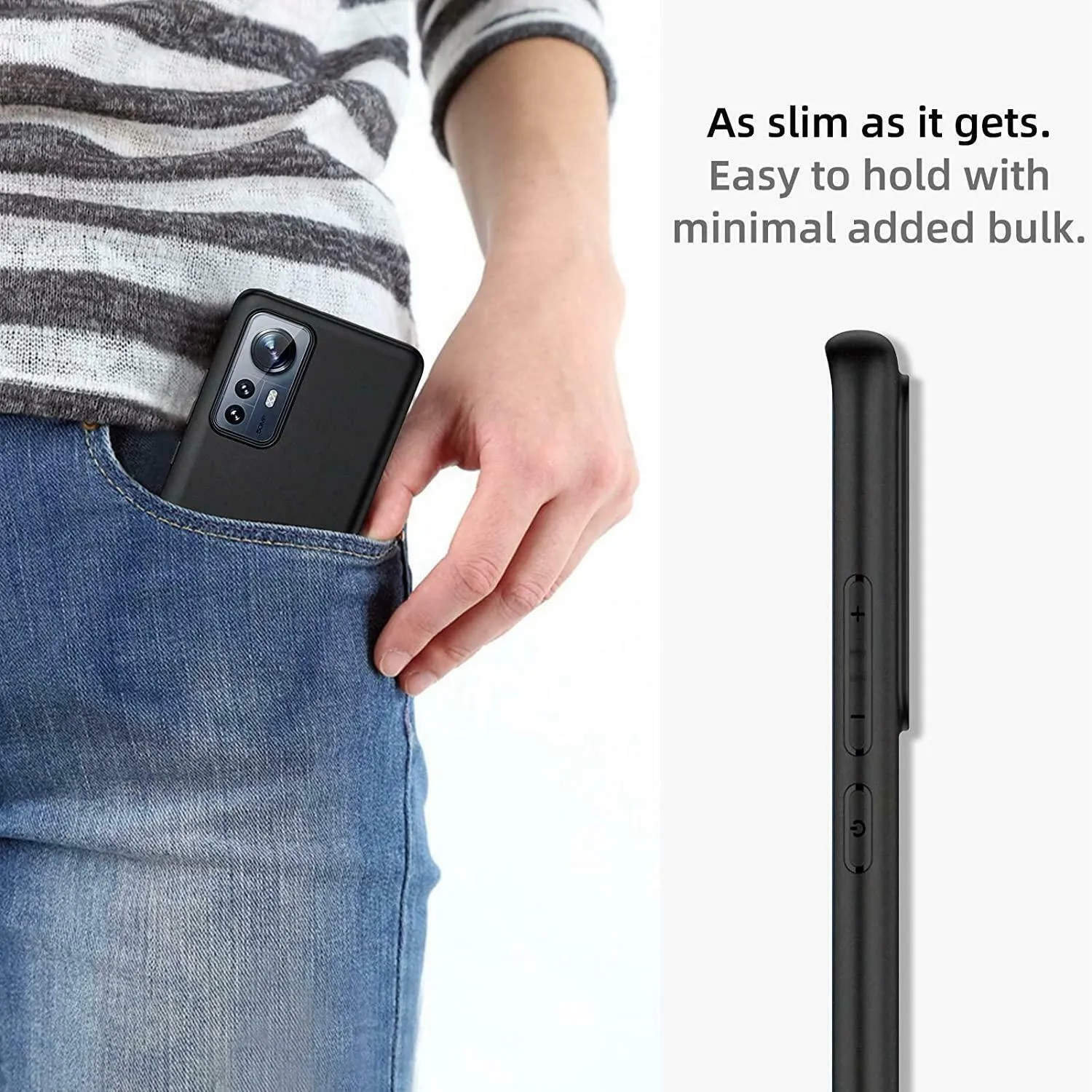 Black Gel Case Tough Shockproof Phone Case Gel Cover Skin for Xiaomi 12 PRO