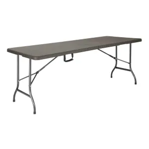 Bolero Rattan Rectangular Centre Folding Table Brown 6ft - GR771