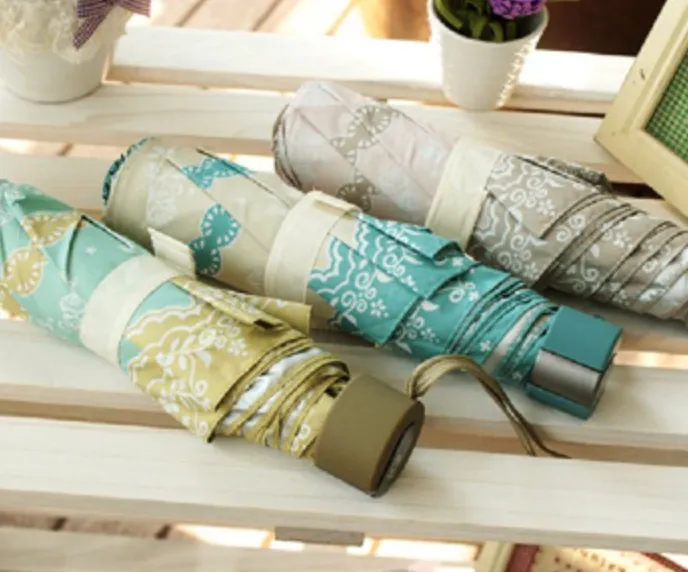 Dainty Floral Umbrella With UV Protection
