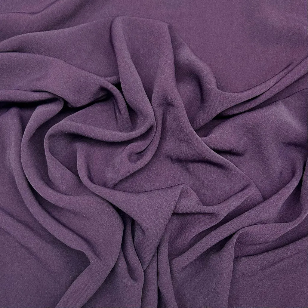 Dark Plum Soft Touch Polyester Fabric