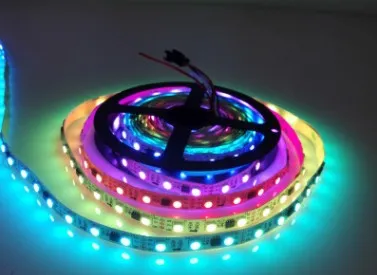 DC 12V TM1914 Breakpoint Continuingly 5050 RGB Color Changing Addressable LED Strip Light 16.4 Ft (500cm) 30LED/Mtr LED Pixel Flexible Tape White PCB