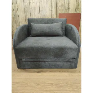 Easy-Flip Deluxe Chair Bed in Brown Fabric