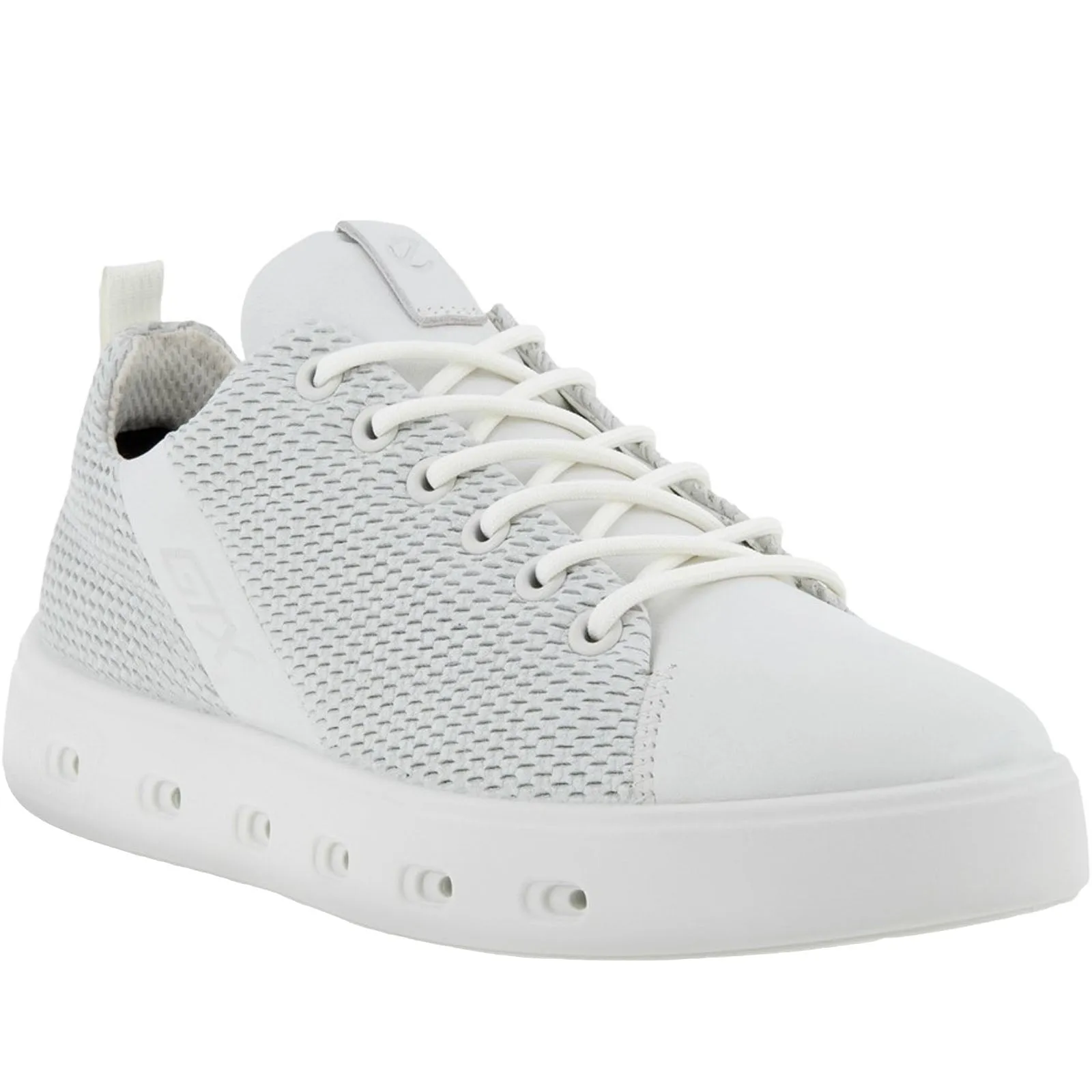 ECCO Womens Street 720 Leather Mesh GORE-TEX Trainers - White