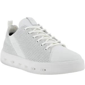 ECCO Womens Street 720 Leather Mesh GORE-TEX Trainers - White