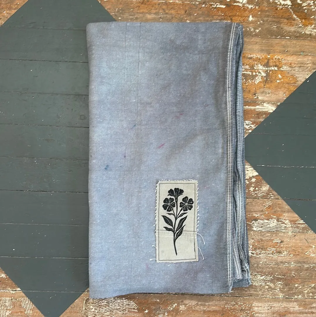 EMBROIDERED PATCH DROP CLOTH BLANKET