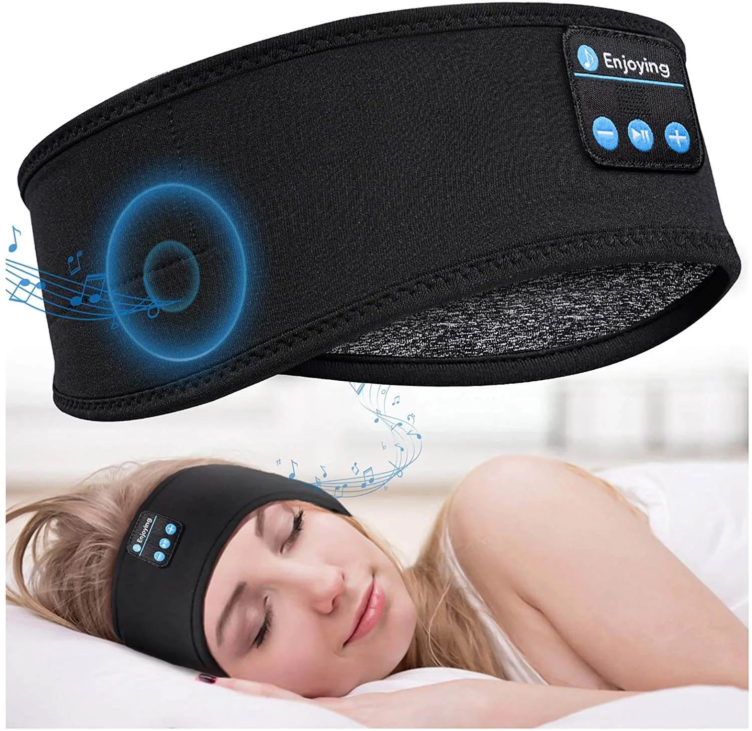 Enjoying Sleeper™ Sleeping mask with built-in headphones by Style's Bug