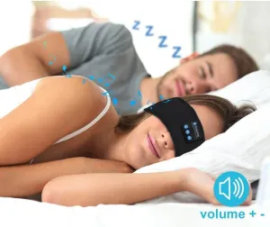 Enjoying Sleeper™ Sleeping mask with built-in headphones by Style's Bug