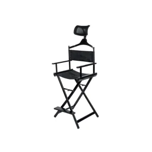 Foldable Aluminum Makeup Director Chair With Footrest And Headrest Y197