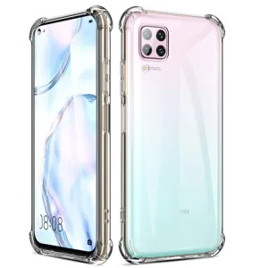 Huawei P40 Lite Hybrid Gel Four Corner Cushion Case [CLEAR]
