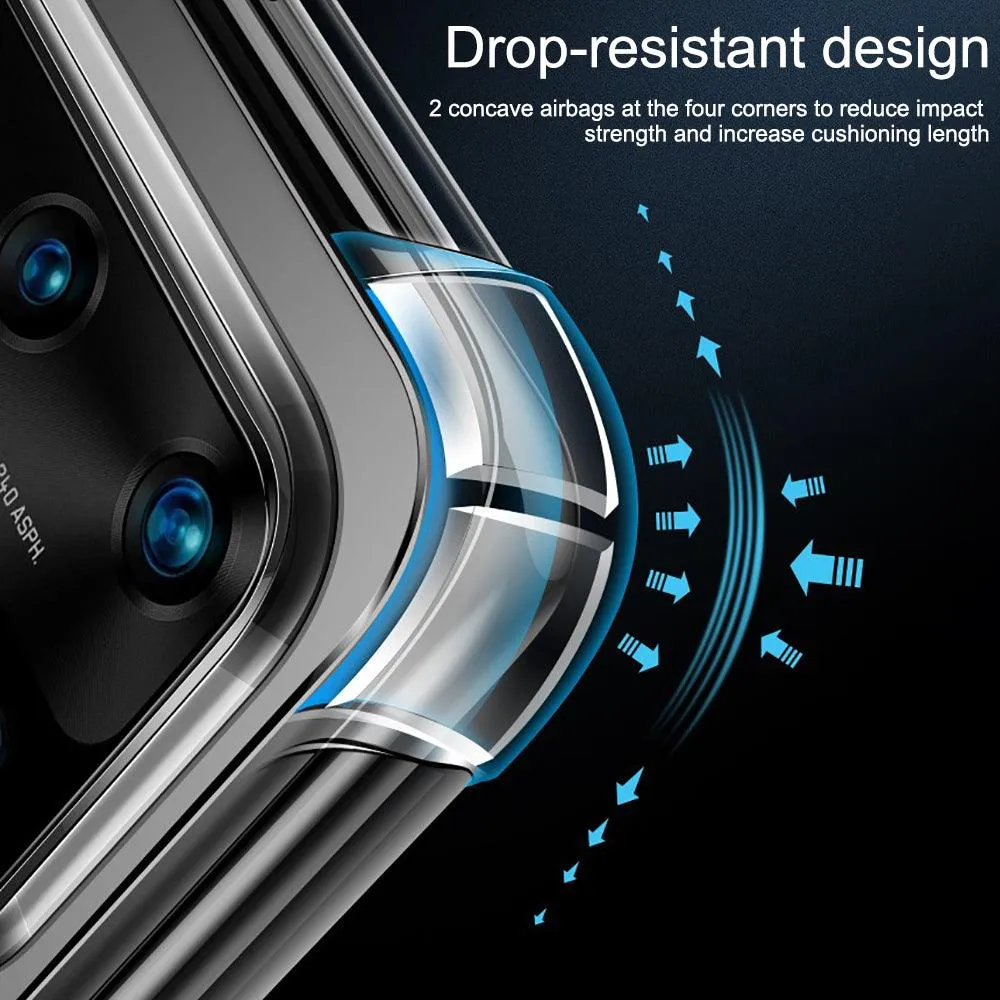Huawei P40 Pro Hybrid Gel Four Corner Cushion Case [CLEAR]