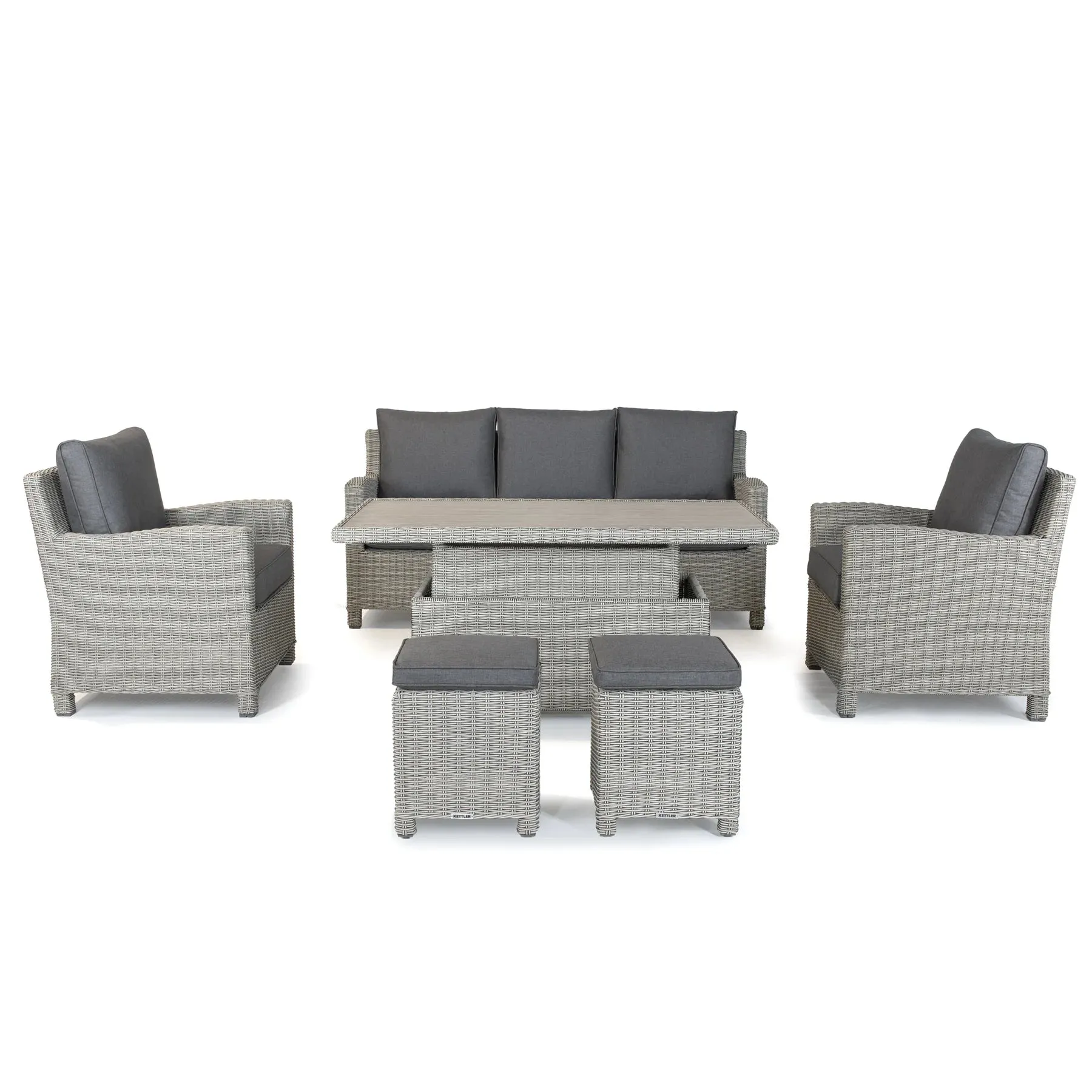 Kettler Palma Sofa Set High/Low Alu Slat Table