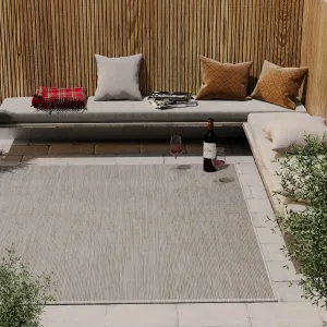 Light Grey Mottled Outdoor Rug - Patio