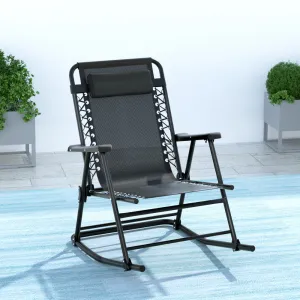 Lightweight Folding Reclining Rocking Chair - Gardeon