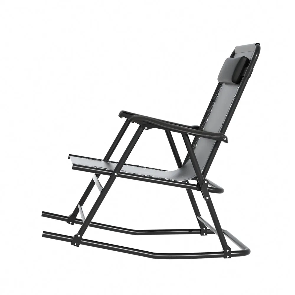 Lightweight Folding Reclining Rocking Chair - Gardeon