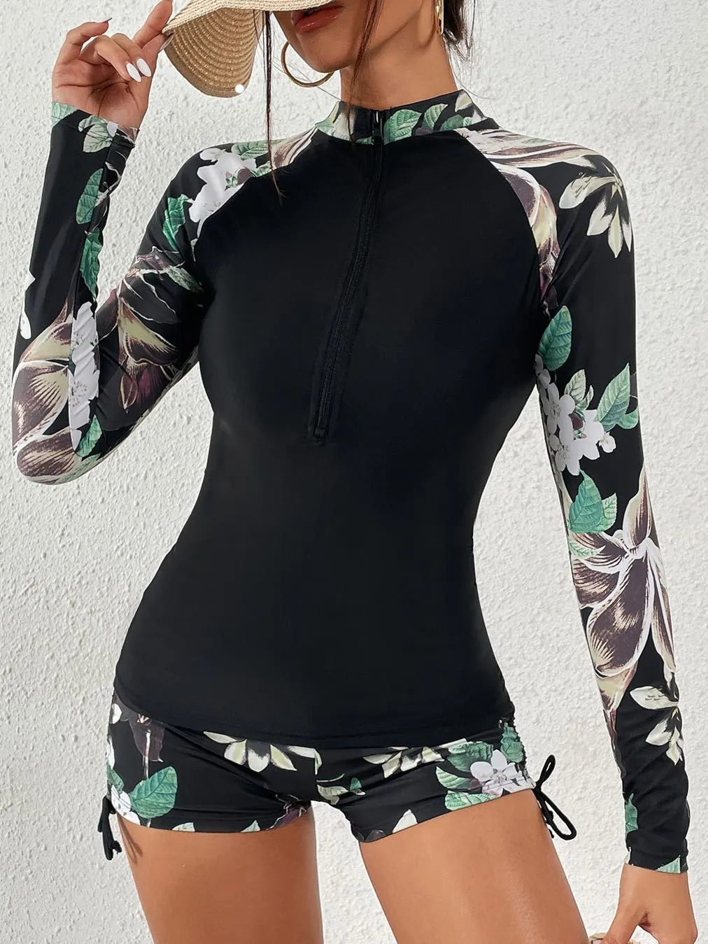long sleeve sun protection swimsuit with UV protection UPF50 