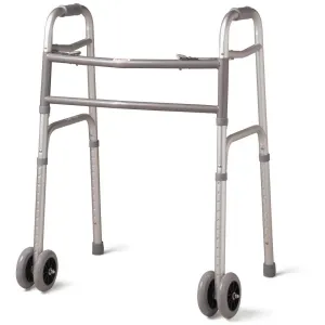 Medline Bariatric Folding Walker with 5" Wheels
