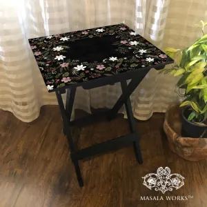 Midnight Blooms Folding Table