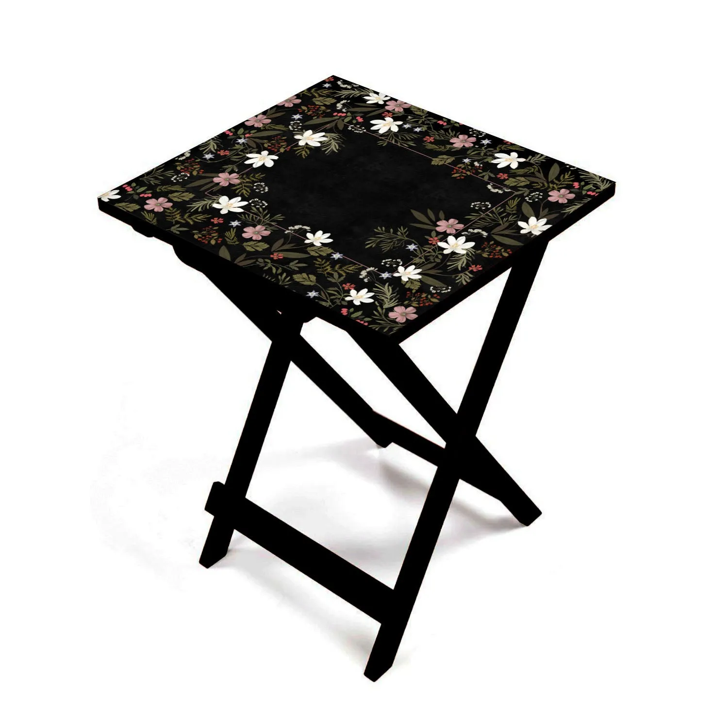 Midnight Blooms Folding Table