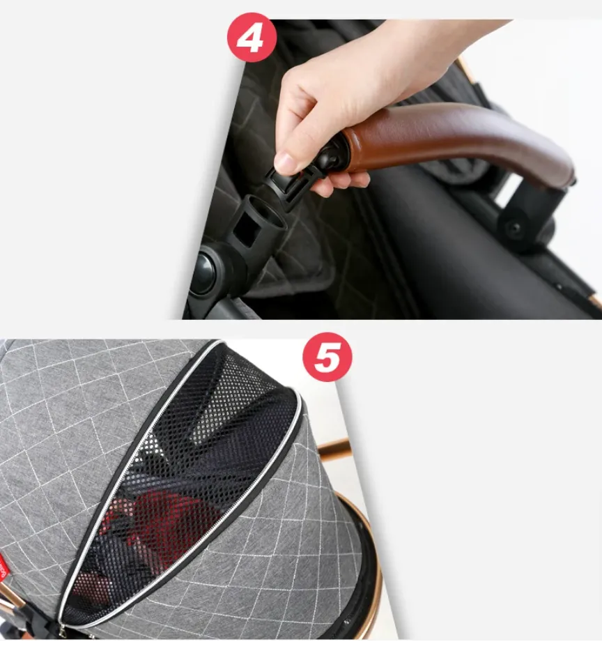 Multi-Functional 3-In-1 Foldable Newborn Baby Pram Stroller Bb-23