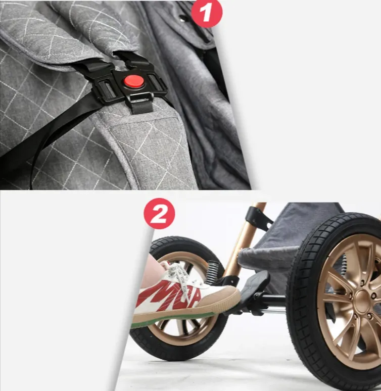 Multi-Functional 3-In-1 Foldable Newborn Baby Pram Stroller Bb-23