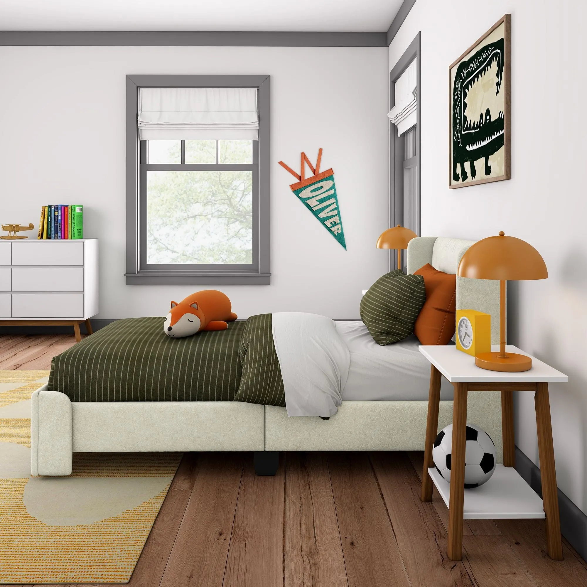 Nicholas Upholstered Twin Bed